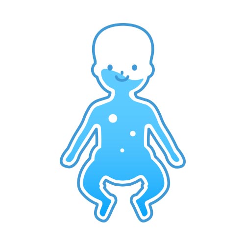 赤ちゃんの体内の水分イラスト